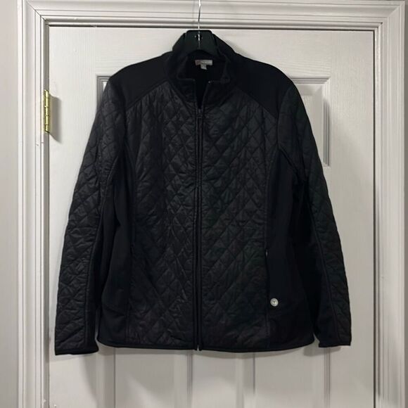 Talbots black zip up jacket size large - Picture 1 of 3